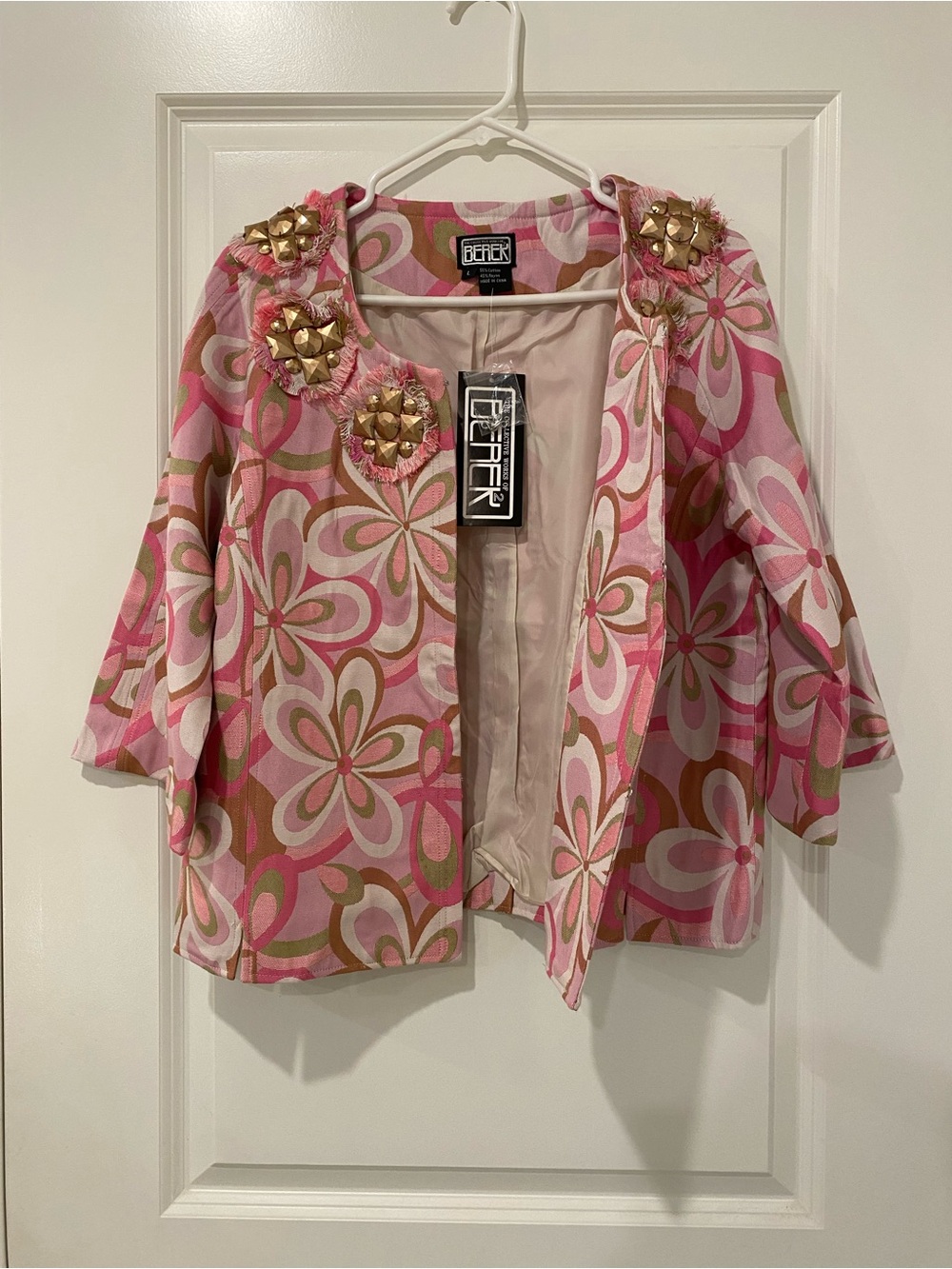 Berek Embellished Floral Jacket NWT Large Multicolored - Picture 3 of 11